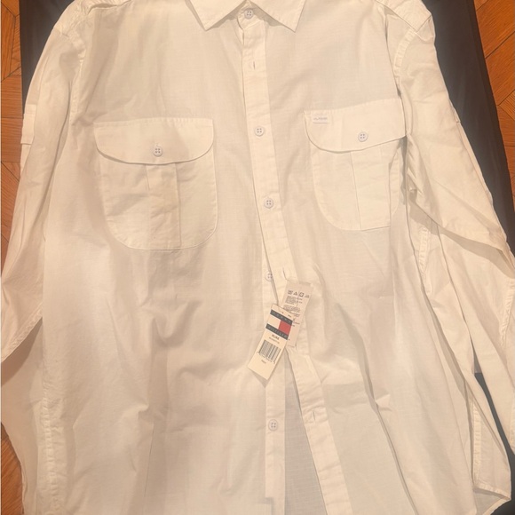Tommy Hilfiger White Button-Up - Picture 3 of 4